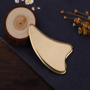 Cobre Gua Sha Tool-Masajeador facial de metal para drenaje linfático, estiramiento de la piel y Antienvejecimiento - Product Image 3