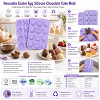 Moule à gâteau en silicone pour œufs de Pâques, design personnalisé, haute performance, écologique, pour la pâtisserie commerciale