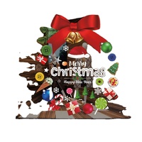 YZ Santa Claus Snowman PVC Stiker Dinding Laminasi Gloss Tahan Air Dekorasi Natal Stiker Pintu Kaca Toko