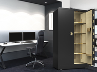 Coffre-fort de bureau à double porte en acier de grande taille, 180 cm de haut, avec serrure à clé, empreinte digitale, mot de passe, sécurité domestique, banque, bijoux, or