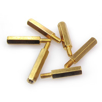 M2 M2.5 M3 M4 M5 M6 Piliers hexagonaux en laiton à tête unique Goujon de colonne d'isolement en cuivre Entretoises filetées mâles femelles PCB