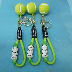 Porte-clés en caoutchouc souple PVC, mini ballon de basket 3D, cadeaux de mode en gros, logo personnalisé d'usine - Product Image 2