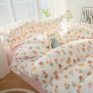 Biancheria da <span class=keywords><strong>letto</strong></span> in cotone 100 stampata a fiori di alta qualità, lenzuolo da <span class=keywords><strong>letto</strong></span> - Product Image 5