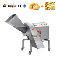 Automatische 800kg/uur groente- en fruitsnijmachine met motor voor bakkerijen en meelfabrieken, friet snijmachine