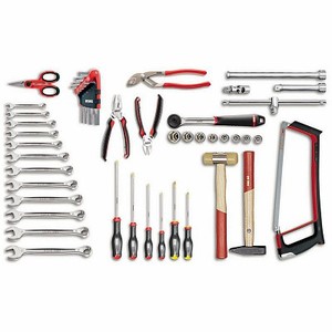 Kit d'outils à main Usag 496 A1, embout à douille de 1/2 pouce, acier au chrome-vanadium, 37x28x8cm - Product Image 1