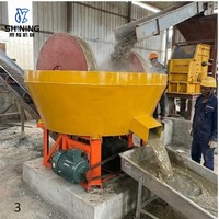 Broyeur à plaques humides professionnel SHINING Rock Gold Grinding Machine avec roulement 1200 pour le processus d'amalgamation au mercure, haute capacité de production