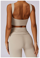Vêtement de sport pour femmes, haut de yoga pour la course à pied, vêtements de yoga de fitness, vêtements de yoga de loisirs, soutien-gorge de sport de gym, soutien-gorge respirant à col rond, logo personnalisé
