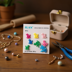 Perline in Legno a Forma di Cavallo Ilan 22x23x5mm 8 Pezzi per Creazione di Gioielli e Artigianato - Product Image 2