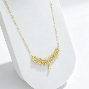 Collier de mariée en or massif 18 carats Au750, chaînes fines en or véritable, pendentifs avec zircon, colliers personnalisés avec <span class=keywords><strong>nom</strong></span>, bijoux fins - Product Image 6