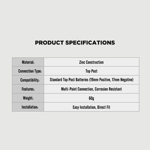 Conectores de terminal de batería de poste superior, extremos de cable de batería, terminales de coche, abrazaderas - Product Image 4