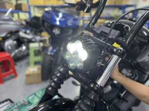 Accessoires de moto, phare de style Road Shark avec support, Plug&Play, pour Softail Street <span class=keywords><strong>Bob</strong></span> Low Rider S Standard 18+ - Product Image 5