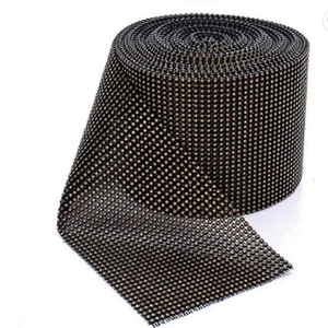 Feuille de maille strass noir et blanc à 24 rangées avec cristal AB 10 mètres chaque rouleau d'accessoires de vêtement - Product Image 6