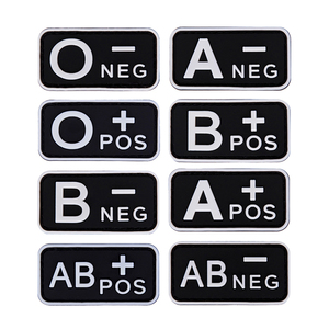 Parche de Grupo Sanguíneo 3D de PVC, Logotipo de Goma en Varios Colores con Superficie de Gancho - Product Image 6