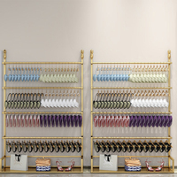 Présentoir Moderne Doré pour Soutiens-Gorge et Sous-Vêtements, Vente Directe Usine, Organisateur de Magasin Anti-Corrosion pour Boutiques