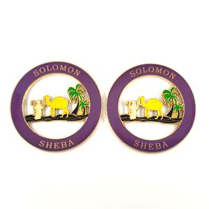 Emblema della <span class=keywords><strong>regina</strong></span> del sud Solomon Sheba 3 "forma rotonda ritagliata fuori emblema auto massonica - Product Image 2