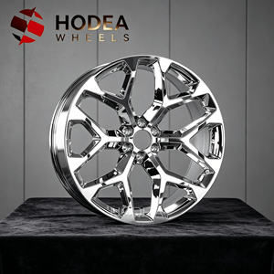 Rines HODEA de Aleación Cromada de 20/22-24/26 Pulgadas para Chevy Silverado, <span class=keywords><strong>Ford</strong></span> F150, Camionetas y SUVs Estadounidenses - Product Image 1