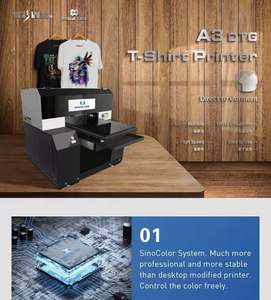 Venta Directa de Fábrica, Máquina de Impresión Digital de Ropa Completa, Diseño Más Reciente, 3040 6040 A2 A3, con Circulación de Tinta Blanca - Product Image 2