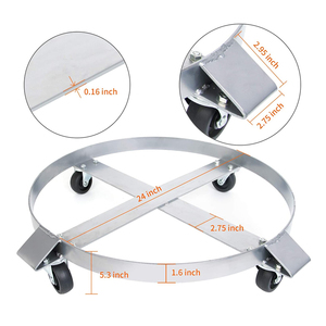 Chariot roulant d'usine mobile et chariot mobile de tambour d'huile rond en acier - Product Image 3