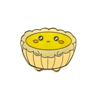 Regalos Promocionales para el Evento de Aniversario de Delicious Snacks Bar: Pin/Insignia Esmaltada Bañada en Oro con Diseño de Tarta de Huevo y Postre Dulce