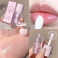 Huile à lèvres hydratante et cristalline Gegebear Private Label, base de rouge à lèvres pour femme, soin des lèvres au miel, anti-rides, cosmétique de beauté