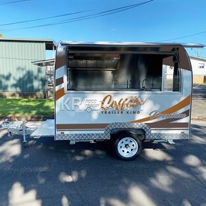 Remolque de comida móvil 2025 para restaurante, carrito de cocina de EE. UU., camión para aperitivos y patatas fritas, Material de fibra de vidrio y aluminio - Product Image 3