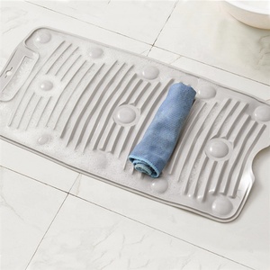 Tapis de lavage pliable suspendu en PVC, planche à linge antidérapante avec ventouse, produit de blanchisserie Portable pour la maison - Product Image 6