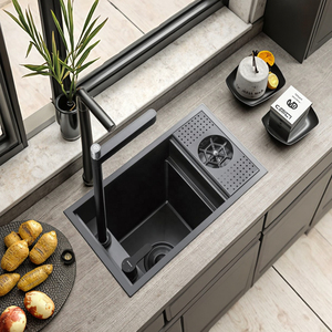 di qualità Premium in acciaio inox 304 lavello da <span class=keywords><strong>cucina</strong></span> singola ciotola rettangolare lavabo con Nano superficie foro singolo - Product Image 3