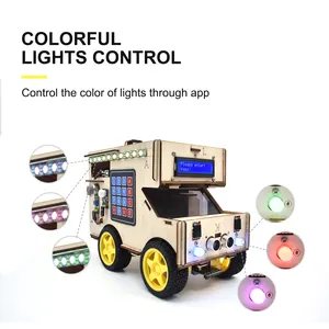 Умный стартовый набор для домов на колесах, домашний Автомобиль для Arduino Robot STEM, программируемые игрушки для детей, Android/IOS