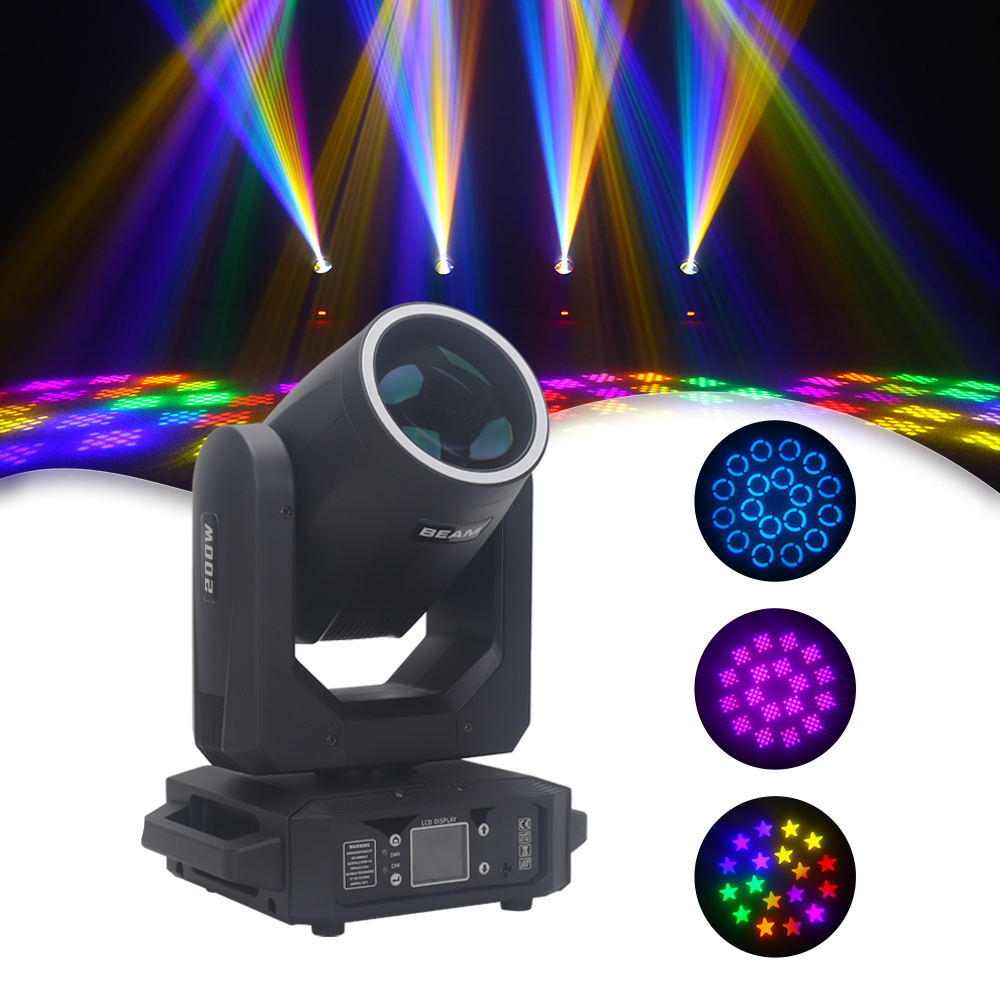 Dj Light 200 Вт DMX LED cobeza Movil Rainbow мини гобо луч света 18 призм движущийся головной свет сценический Свадебный Концерт диско