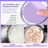 Poudre Compacte Pressée Marque Blanche Maîtrise du Sébum Waterproof Longue Tenue Baume Visage Poudre Fixatrice Matifiante