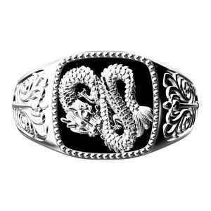 Anillo para hombre Jin Zhi Dragon Relief, resina epoxi dorada, artesanía 3D, talla estadounidense 7 8 9 10 11 12 - Product Image 5
