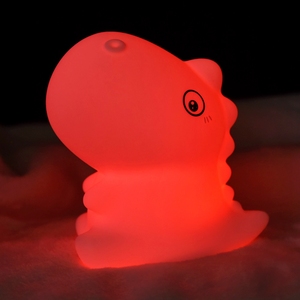 Lámpara Nocturna Infantil de <span class=keywords><strong>Dinosaurio</strong></span> con USB Recargable, LED Blanco Cálido, Control Táctil, Tamaño Mini para Mesita de Noche - Product Image 2