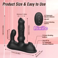 Frauen-Spielzeug Stoßender Dildo Reitvibratoren mit 10 Vibrationsmodi 10 Teleskopmodi G-Punkt-Klitoris-Stimulation Erwachsenen-Sexspielzeug