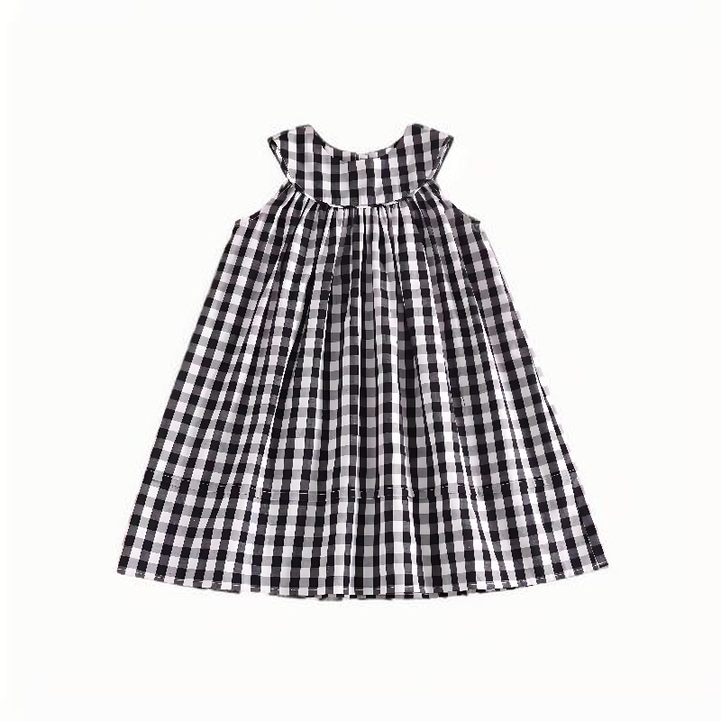 Catálogo de fabricantes de vestido de cuadros negro y blanco para