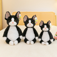 Peluche chat mini shaggy mignon Kawaii, yeux ambrés, nez rose, cadeau de Noël, directement de l'usine