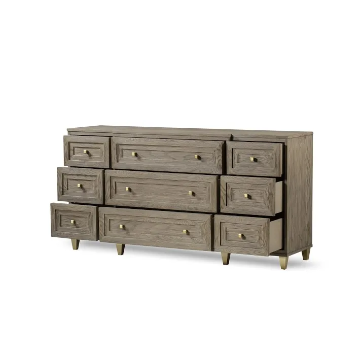 Hotel home lighted dressers 9 drawers bedroom furniture 9 drawer