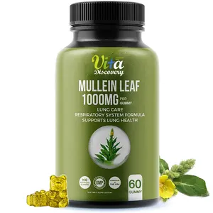 2000 mg 면역 부스터 거미 곰 채식주의 Gummies Mullein Gummies 폐 정화 지원 mullein 잎 추출물