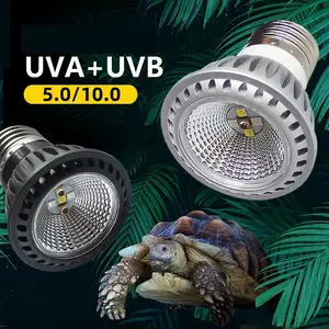 UVA + UVB LED Reptilienlicht Schildkröte Sockelplattform Vollspektrumlampe Sonnenbadewärmelampe für Eidechse Reptilien und Amphibien