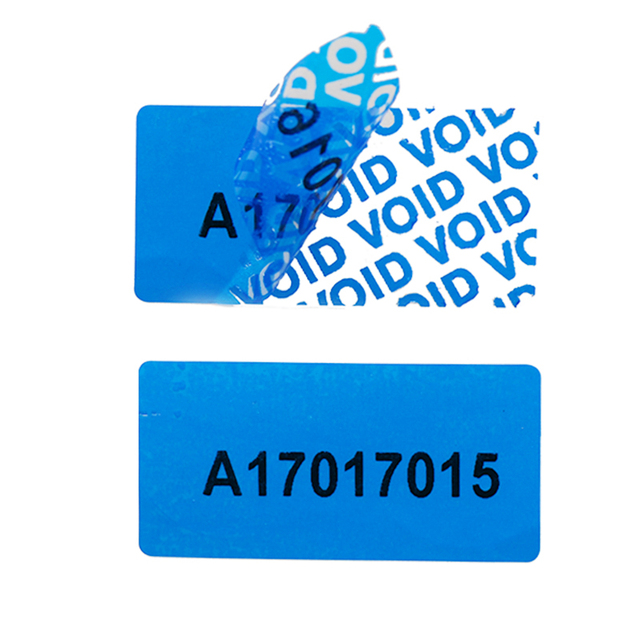 High Quality Serial Number Partical Transfer Tamper Evident Void Sticker Label