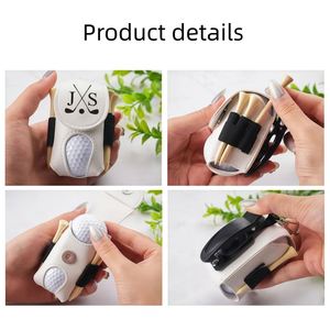 Personalized Portable Laser Engraved Golf Ball Holder Belt <b>Clip</b> PU Custom Golf Accessories Bag Tee Pouch Gifts Dad Husband - Product Image 6