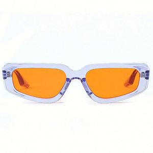 Gafas de Sol Personalizadas de Moda 2022, Color Caramelo Degradado, Azul Naranja, Pequeñas, Estilo Ojo de Gato, para Mujer - Product Image 5
