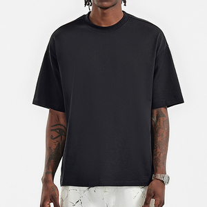 Streetwear French Terry Oversized T-shirt 100% Cotton Casual Shirts Manufacturer Heavy <b>Weight</b> Boxy <b>Blank</b> t Shirt for Men - Product Image 1