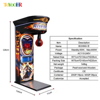 Hot Boxing Game Machine Fist dengan pengukuran Arcade perlengkapan hiburan mesin Boxing Game