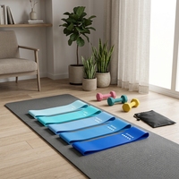 Bandas de Resistencia de Goma para Fitness, Yoga, Gimnasio y Pilates, Set de Bandas Tubulares de Goma, OEM