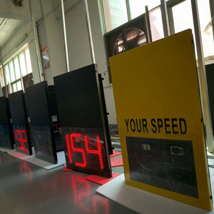 Señal de límite de velocidad LED solar para exteriores, señal de radar de retroalimentación del conductor Digital de tráfico para Advertencia de carretera, uso de seguridad de tráfico - Product Image 2