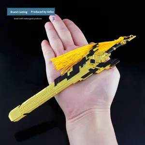 Para Genshin Impact Noelle's Sword of No Work Mercancía Modelo <span class=keywords><strong>de</strong></span> arma <span class=keywords><strong>de</strong></span> metal <span class=keywords><strong>de</strong></span> <span class=keywords><strong>dos</strong></span> manos con técnica <span class=keywords><strong>de</strong></span> fundición End of Wolf - Product Image 1