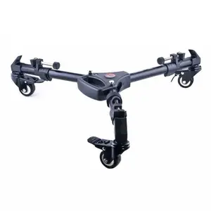 Yunteng YT-900 3 Wheels Pulley Universal Professional Foldable Camera Tripod Dolly Base Stand Yunteng 900