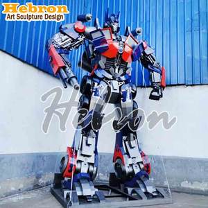 Sculpture de robot en métal transformable sur mesure, grand format, pour décoration d'entrée de portail extérieur, statue pour parc - Product Image 4