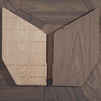 Parquet en noyer noir américain, type Pentagon, multicouche, avec joint mâle et femelle, pour maisons de luxe