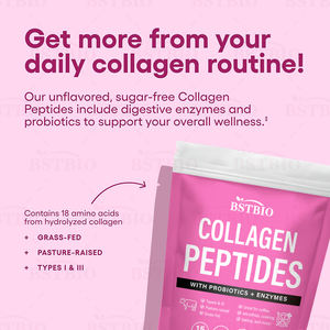 BSTBIO Private Label Nahrungs ergänzungs mittel Probiotika Enzym Hydrolysiertes Kollagen peptid pulver - Product Image 3